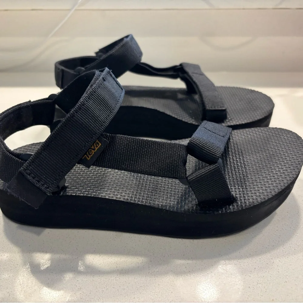 Teva Black Platform Sandals for Women - Picture 2 of 5